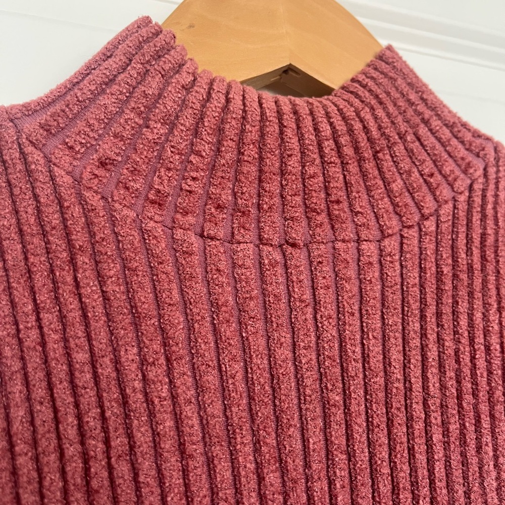 Anthropologie Ribbed Knit Top in Rust